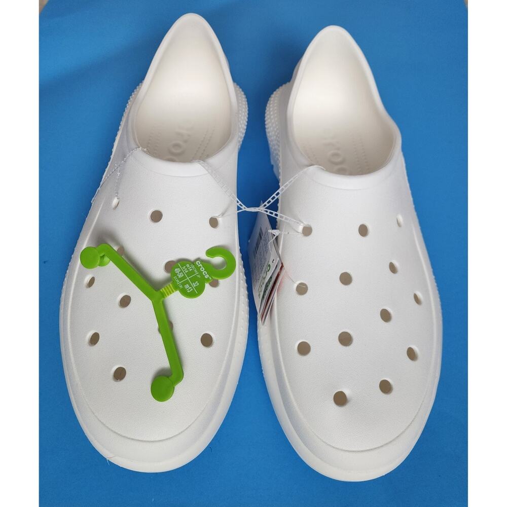 CROCS Mens Classic Comfort Sneakers Size 14 White.